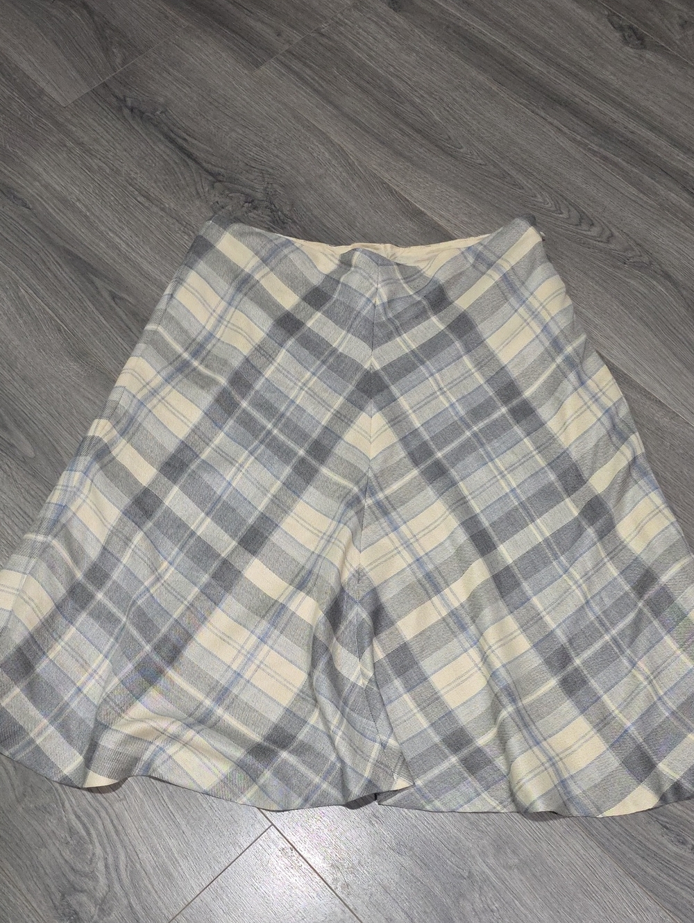 LRL Vintage Plaid Flared A-Line Skirt